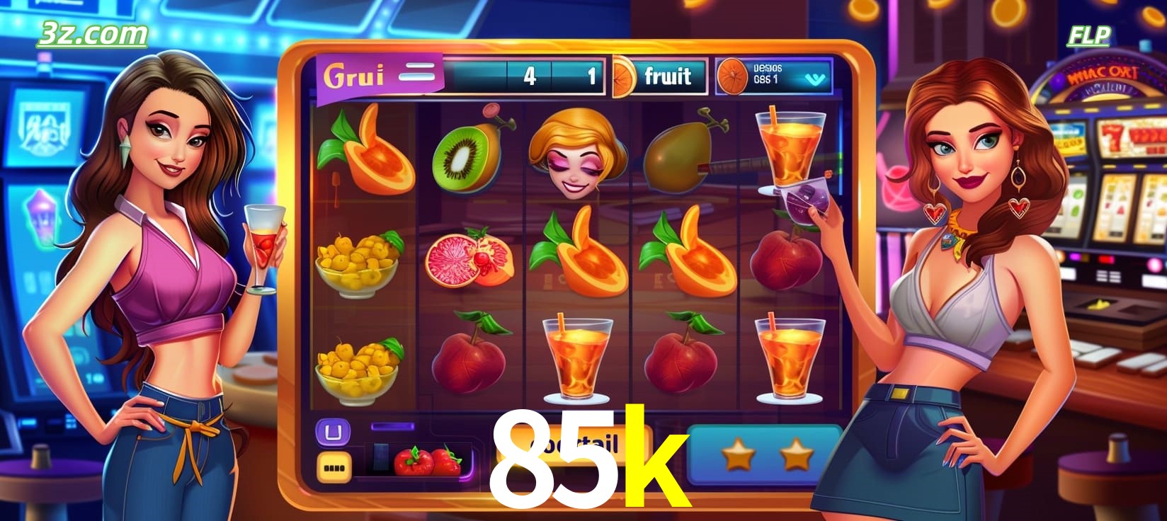 85k cassino online com caça-níqueis de frutas e coquetéis coloridos