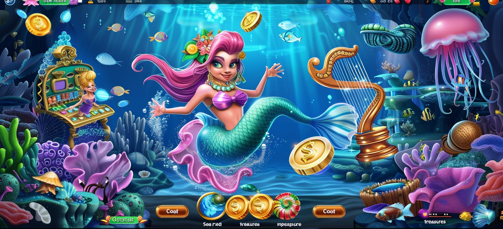 Caça-níqueis de sereia online com tesouros do mar no 85k cassino