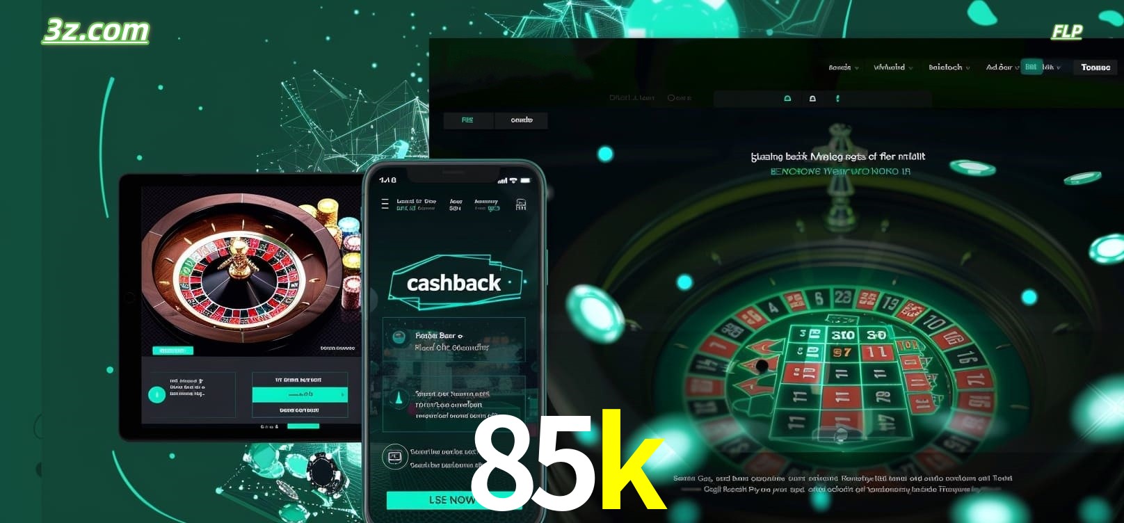 Jogue roleta em dispositivos móveis e desktop com 85k