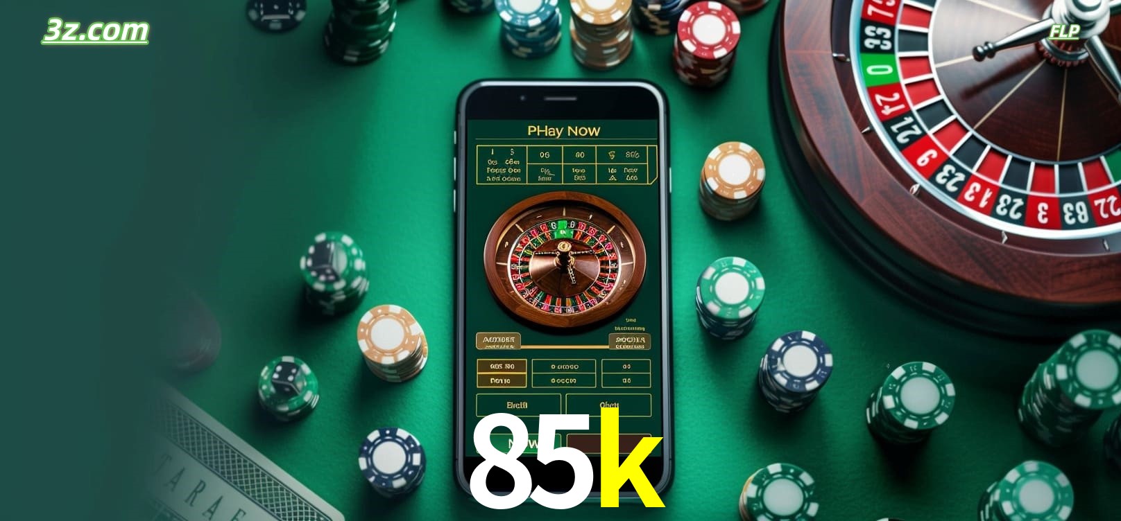 Roleta online no cassino 85k disponível em celular e computador