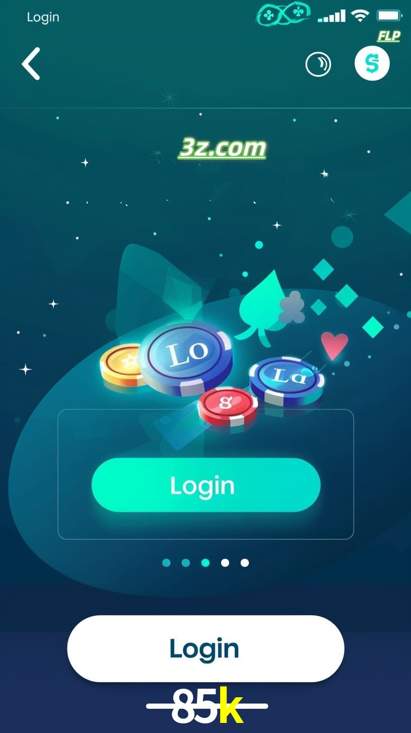 Login no aplicativo de cassino online 85k Brasil com bônus de boas-vindas