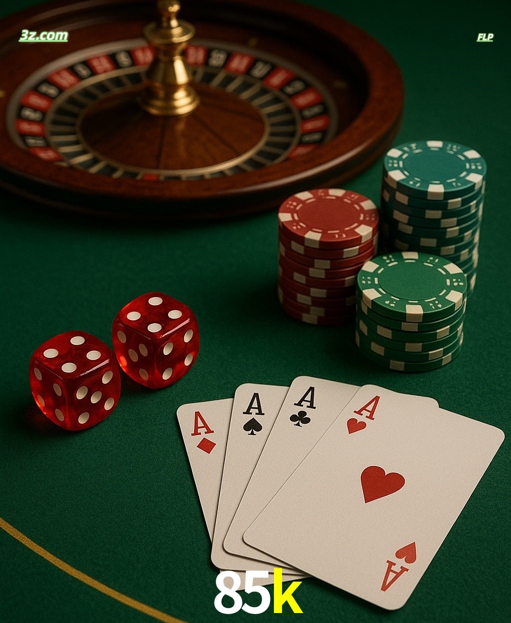 Cassino online 85k com jogos de mesa: roleta, dados, pôquer e fichas